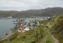 EU-milliarder til norsk hydrogen: Rjukan, Mosjøen og Hammerfest får støtte aerial view of the hammerfest town in norway